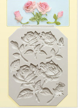 Moldes de silicone para decoração de bolos, formas de borracha de silicone para decoração de bolo artesanal diy de formato de rosa 2024 - compre barato
