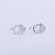 Cerdo cepillado a mano modelos dibujos animados lindos accesorios frescos Plata de Ley 925 temperamento moda femenina pendientes SEA324 2024 - compra barato