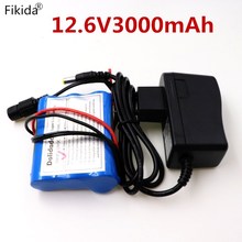 2021 New 12 V 3000 mAh 18650 Li-ion Rechargeable battery Pack for CCTV Camera 3A Batteries+ 12.6V 1A Charger+Free shopping 2024 - buy cheap