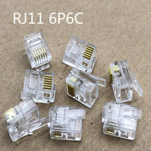 20pcs RJ11 6P6C 6 core telephone crystal head telephone connector 2024 - compre barato