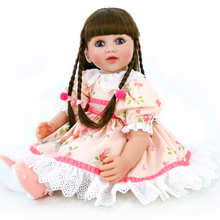 24 Inch Handmade bebe reborn silicone Girl baby reborn toddler  doll Toys Realistic princess doll Birthday Gift Bedtime playmate 2024 - buy cheap