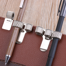 1 PC Single/Double/Triple Hole Spring Pen Holder Portable Metal Pen Clips Elastic Pen Loop Notebook Accessories Office Supplies 2024 - buy cheap