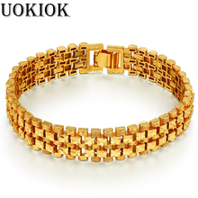 Mens Chain Bracelets 2018 Wholesale Braclets 13/18mm Chunky Male Gold Color Star Hand Chain Link Bracelet For Men Jewelry 2024 - buy cheap
