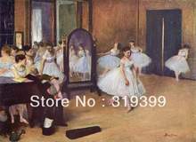 100% handmade Oil Painting Reproduction on Linen Canvas,Dance Class by edgar degas ,Free DHL Shipping,dance oil paintings 2024 - buy cheap