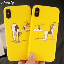 Yoga girl Phone Case for iPhone X XR XS Max 8 7 6 S Plus Cute Cartoon Cases Soft Silicone Protect Mobile Phone Accessories Cover 2024 - buy cheap