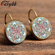 New 2016 women jewelry rhinestone mandala earrings henna earring for women om symbol buddhism zen retro jewelry c-e224 2024 - buy cheap