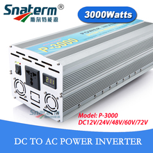 P-3000 3KW/3000W (pico 6000w) inversor de energía Solar fuera de la red, convertidor de onda modificada, cc 12V/24V/48V/60V/72V a CA 220V 230V 240V 2024 - compra barato