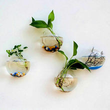 Vaso de vidro para decoração, recipiente de terrário para plantar vaso de flores e jardim caseiro suspenso 2024 - compre barato
