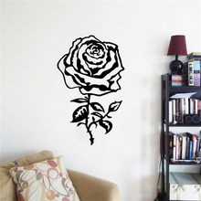 Beautiful Floral Wall Art Rose Vinyl Wall Sticker Modern Design Rose Flower Wall Mural Home Decoraiton Removable Poster AY1770 2024 - buy cheap