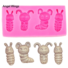 Angel Wings Food grade 3D fondant cake silicone mold Insect shaped Reverse forming polymer clay chocolate decoration tools F1105 2024 - buy cheap