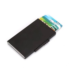 Weduoduo New Style Aluminum Wallet Pocket ID Card Holder Rfid Blocking Metal Wallet Automatic Pop up Credit Card Case Protector 2024 - buy cheap