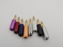 100pcs Copper Gold Plated 3.5mm 3 pole trs Male Stereo Mini Jack Plug soldering connector 2024 - buy cheap