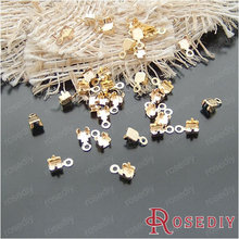 Wholesale SS8.5 Gold color Brass End Fastener suitable for 2.6mm Rhinestone Chain Diy Jewelry Findings 100 pieces(JM4591) 2024 - buy cheap