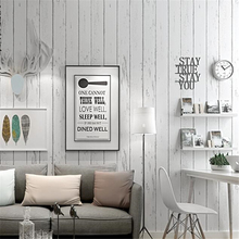 Wellyu-papel tapiz vintage mediterráneo a rayas blancas, nostálgico, de grano de madera, no tejido, para dormitorio, sala de estar, 3d 2024 - compra barato