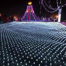 1.5X1.5m LED Net String Lights Christmas Decor Fairy Light garland Outdoor Home For Wedding Mesh Curtain Garden Lights 8 Modes 2024 - buy cheap
