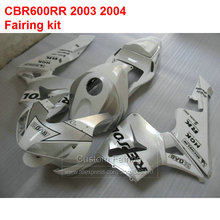Белые обтекатели для HONDA CBR600RR 2003 2004 03 04 (литьевая мотоцикл), комплект обтекателей для наклеек/xl23 2024 - купить недорого