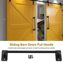 Antique Sliding Barn Door Pull Metal Door Handle For Gates Garages Sheds Metal wood door pull handles Black 2 Sizes High Quality 2024 - buy cheap