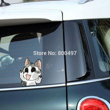 Newest Cute Cat Chi's Sweet Home Hitting the Glass Car Stickers Car Decals for Toyota Honda Chevrolet Volkswagen Tesla BMW Lada 2024 - buy cheap