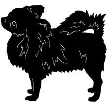 15*13.7CM Chihuahua Long-Hair Vinyl Decal Lovely Animal Window Decoration Car Stickers Black/Sliver C6-1567 2024 - buy cheap