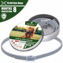 Dewel Adjustable Dog Collar Anti Flea Mosquitoes Ticks Insect Waterproof Herbal Pet Collar 8 Months Protection Dog Accessories 2024 - buy cheap
