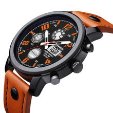 Digital Quartz Watch Men Luxury LED Sport Wristwatch Waterproof Leather Male Watches Clock Relogio Masculino READEEL 2018 2024 - buy cheap