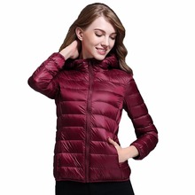 2018 New Brand Spring Autumn Winter Women Parka Ultra Light Down Parka 90% White Duck Down Jacket Women's Hooded Coat Down S-3XL 2024 - buy cheap