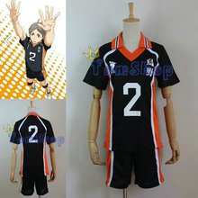 New Anime Haikyuu!! Karasuno High School Setter #2 Sugawara Volleyball Club Jersey Cosplay Costume Sports Wear Uniform 2024 - buy cheap