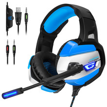 Onikuma k1 ps4 gaming headset com fio fones de ouvido estéreo com microfone para novo xbox um portátil tablet gamer 2024 - compre barato
