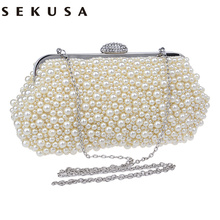 SEKUSA evening bags crystal small women bag cross body clutch bags and purses beaded diamond  evening bags for  party wedding 2024 - buy cheap