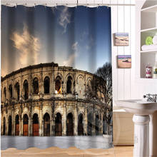 Roman Forum Colosseum Custom Shower Curtain Polyester Fabric Printing Bathroom Curtain Waterproof With Hook Bath Curtain Gift 2024 - buy cheap