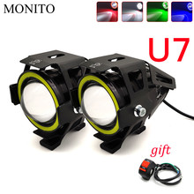 Motorcycle Headlight multicolor Angel Eyes Driving Head Lamp Fog Light LED For KAWASAKI KLX 150 250 KLX250 KLX 450R KDX 125 250 2024 - buy cheap