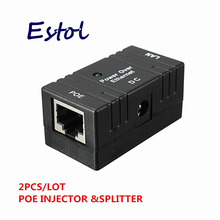 Conector pçs/lote poe, adaptador ethernet de energia sobre adaptador para câmera ip, telefone ip, fonte de alimentação cctv ap 2024 - compre barato