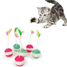 Кошка котенок игрушка роликовый сизаль Когтеточка Смешные, для кошек и котят играть куклы тумблер мяч кошка игрушки интерактивное перо для L4 2024 - купить недорого