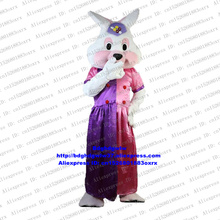Purple Pink Easter Bunny Osterhase Rabbit Hare Mascot Costume Adult Cartoon Character High Quality Welcome Dinner zx586 2024 - buy cheap