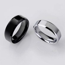 Новинка 2019, кольцо из черной титановой стали для мужчин и женщин, посеребренные кольца, модные кольца для пар 2024 - купить недорого