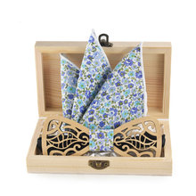 Corbata innovadora de rayas con flores tallada en madera para fiesta de boda para hombre 2024 - compra barato