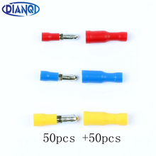 DIANQI MPD+FRD 100PCS Bullet Shaped Female Male Insulating Joint Wire Connector Electrical Crimp Terminal FRD+MPD MPD FRD 2024 - buy cheap