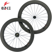 Ruedas de carbono BZKE 700C ruedas de carbono de 60mm de profundidad ruedas de bicicleta de carreras de carbono de carretera clincher 2024 - compra barato