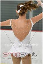 Girls Figure Skating Dress White Women Figure Skating Dress Adult Competition Figure Skating Dresses Free Shipping G37 2024 - buy cheap