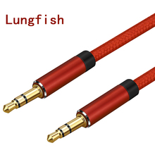Lungfish 3,5 мм Aux аудио кабель папа-папа вспомогательный кабель для наушников автомобильный стерео телефон динамик аудио Jack1m 2 м 3 м 5 м 2024 - купить недорого