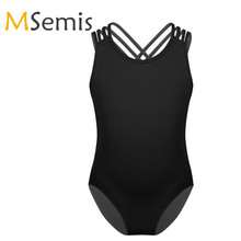 Kids Girls Ballet Leotard Gymnastics Swimsuits Leotard for Girls One-piece Sleeveless Criss-Cross Straps Back Kid Dance Bodysuit 2024 - buy cheap