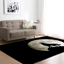 Alfombra de diseño de lobo de poliéster para decoración del suelo, felpudo para sala de estar, cocina, dormitorio, 1 unidad 2024 - compra barato