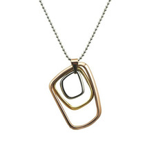 New 2018 Unisex Bead Chain Pendant Necklaces Rose Gold Silver color And Gold 3 Colors Unique Geometric Pendant Necklace 2024 - buy cheap