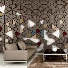 wellyu  papel de parede Custom wallpaper  3d solid polygonal mosaic tile modern television backdrop behang  wallpaper 3d 2024 - buy cheap