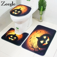 Zeegle-alfombra de baño de Halloween, alfombrilla antideslizante para el pie, absorbente, 3 unids/set por juego 2024 - compra barato