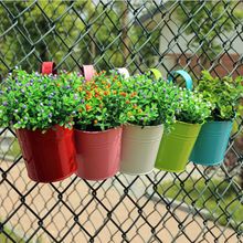 High Quality 10 Colors Hanging Flower Pot Hook Wall Pots Iron Flower Holder Balcony Garden Planter Home Decor Plant Pots 2024 - buy cheap