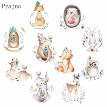 Prajna Coelho Bonito Patches Ferro Em Transferência Para Camisetas Roupas Térmica de Transferência de Calor Para A Roupa Animal Coruja Fox Patch Decor F 2024 - compre barato