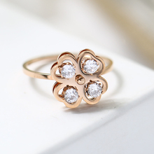 YUN RUO 2018 New Fashion Swiveling Flower Rings Rose Gold Color Woman Gift Party Titanium Steel Jewelry Top Quality Not Fade 2024 - buy cheap