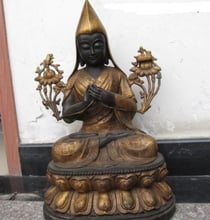 xd 00434 17" Tibet bronze gild statue "Tsongkhaba" buddha Statue 2024 - buy cheap