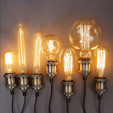 Bombilla Edison Lámpara antigua, Luminaria Vintage Industrial, 220V, 40W, E27, bombillas antiguas, iluminación de filamento 2024 - compra barato